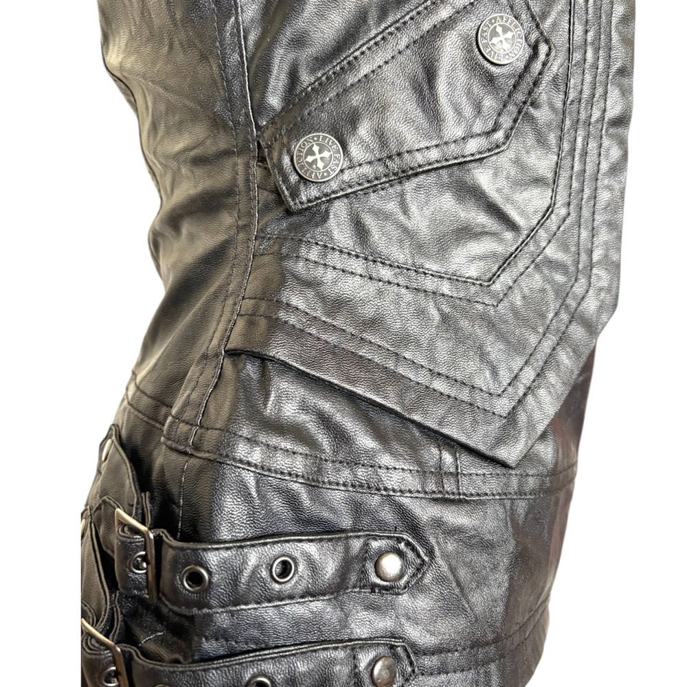 Affliction Black Premium Women's Medium Black Genuine Leather Jacket - Picture 5 of 9